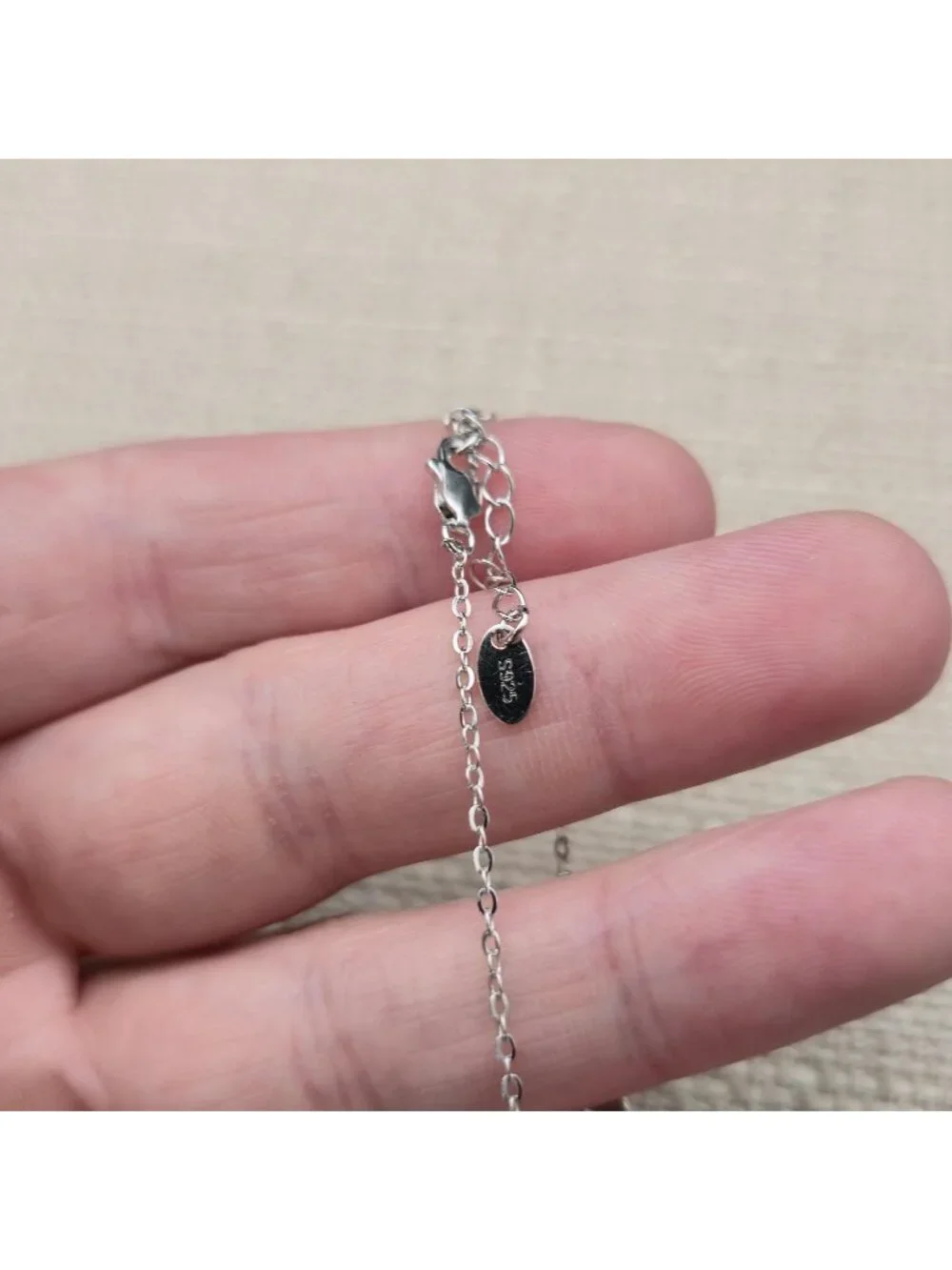 7.5 Inch Sterling Silver Two Tone Flower Bee Ladybug Chain Bracelet A8157